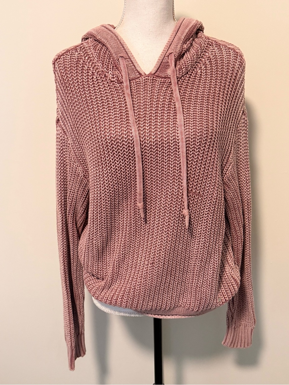 Victorias Secret PINK cable knit hoodie purple size S